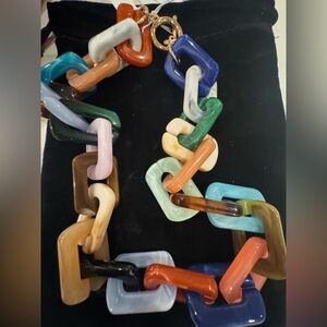 Multicolor Chain Necklace by NATASHA! Comes in a pretty black bag- great gift 🎁